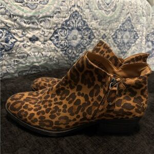 Kohl's Brown Leopard Ankle Booties
